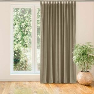 Sötétítő függöny VILA bézs pántok 10 cm bársony 135x225 HOMEDE kép