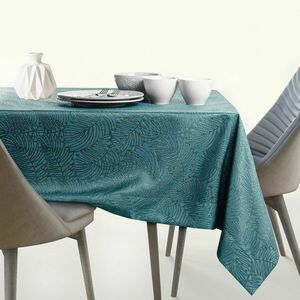 Asztalterítő Gaia tengerzöld dombornyomott 140x300 AmeliaHome kép