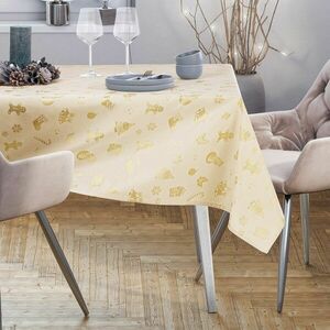 Asztalterítő CHRISTMAS STORY sárga nyomott motívum ünnepi 130x180... kép