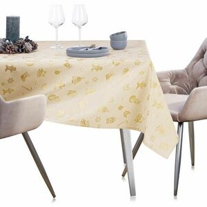 Asztalterítő CHRISTMAS STORY sárga nyomott motívum ünnepi 140x280... kép