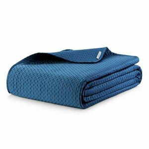 Ágytakaró CARMEN indigókék sima szatén 200x220 AmeliaHome kép