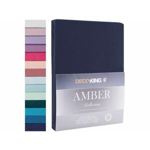 Lepedő AMBER szín sötétkék stílus klasszikus anyag dzsörzé 180-20... kép