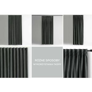 Sötétítő függöny VELVET grafitszürke szalag bársony 140x270 AmeliaHome kép