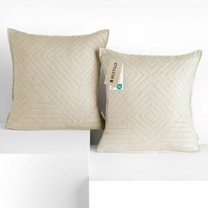 RESTILO díszpárnahuzat SOFTA szín bézsszínű dombornyomott stílus... kép