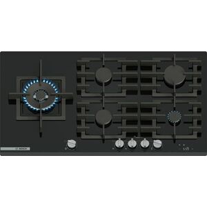 Bosch Serie 8, Gáz főzőlap, 90 cm, Edzett üveg, Fekete, PRS9A6H40 kép