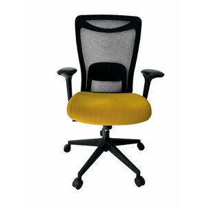 Aarven, Fekete/Sárga, 4D kartámaszos, deréktámaszos, Irodai szék kép
