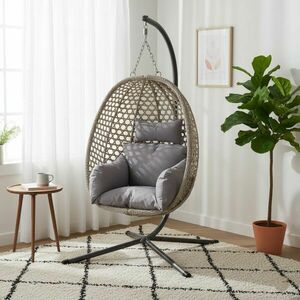 Pepita California összecsukható Függőfotel párnákkal - szürke kép