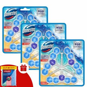 Domestos Power5 WC frissítő blokk Ocean (9x50g) + Ajándék Vileda... kép