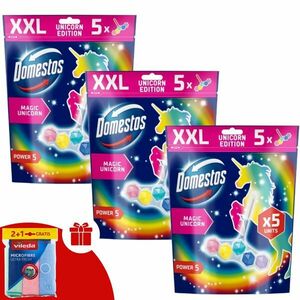 Domestos Power5 WC frissítő blokk Magic Unicorn (750x50g) + Ajánd... kép