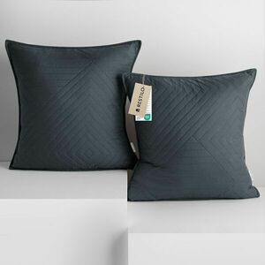 RESTILO díszpárnahuzat SOFTA szín grafitszürke dombornyomott stíl... kép