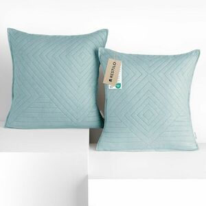 RESTILO díszpárnahuzat SOFTA szín kék dombornyomott stílus glamou... kép