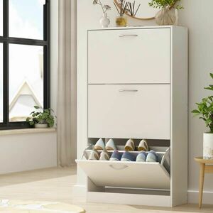 Pepita Cipőszekrény 3 nyitható fiókkal - Fehér kép