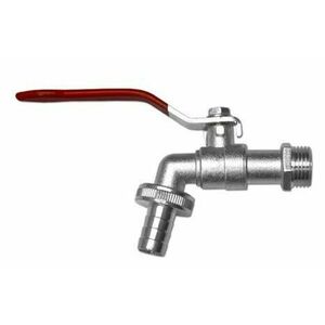 Kerti csap nikkelezett 3/4 col, golyós, bekötés 3/4 col, 1/2 col... kép