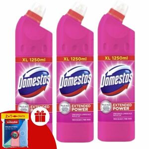 Domestos fertőtlenítő hatású Tisztítószer Pink Fresh 3x1250ml + A... kép