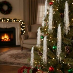 Ca1546 átlátszó angyalhaj karácsonyi dísz kép