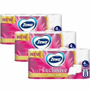 Zewa Exclusive Ultra Soft 4 rétegű Toalettpapír 3x8 tekercs kép