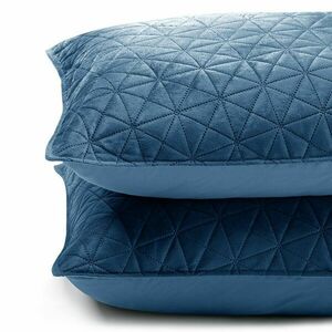 RESTILO díszpárnahuzat LAILA szín indigókék dombornyomott stílus... kép