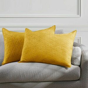 RESTILO díszpárnahuzat LAILA szín mustársárga dombornyomott stílu... kép