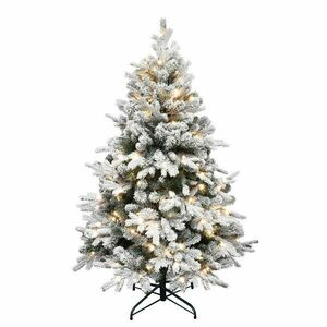 Home KMF8LED150 havas műfenyő LED-ekkel, 170db melegfehér LED, 8... kép