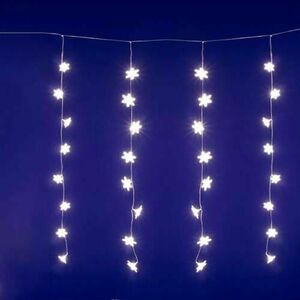 Home KAF50WW LED-es hópehely fényfüggöny, 1, 35 m, 50 db melegfehé... kép