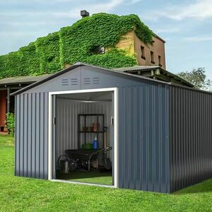 Pepita horganyzott acél Kerti ház L 196, 2 x 110, 4 x 184cm - szürke kép