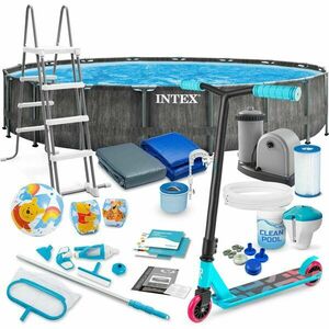 Kerti kerti medence 549 x 122 cm 21in1 intex 26744 + ingyenes roller kép