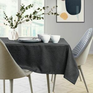 Asztalterítő Gaia grafitszürke dombornyomott 150x260 owal AmeliaHome kép