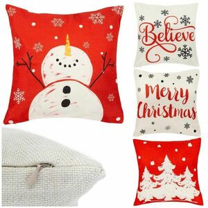 4 db-os díszpárnahuzat-készlet, 40x40 cm, karácsonyi motívumok, p... kép