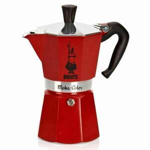 Bialetti 4942 Moka Express Kotyogós Kávéfőző 3 személyes, Piros kép
