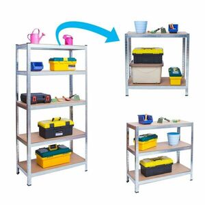 Humberg Fém ipari polcrendszer MDF lapokkal 150x75x30cm - 625kg t... kép