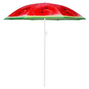 Springos dönthető kerti Napernyő 180cm - piros-zöld kép