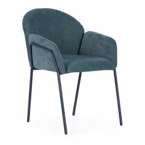 Kék kárpitozott étkezőfotel szett 2 db-os Aslin – MOME kép