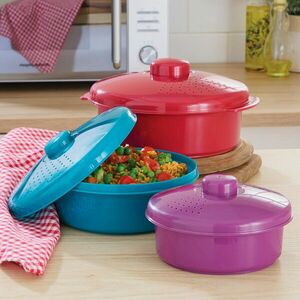 3 mikrohullámú sütőbe való edény fedéllel kép