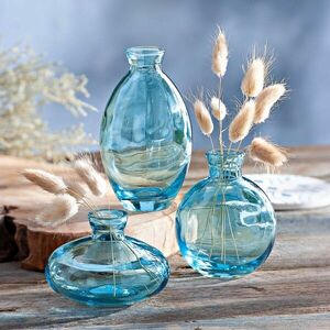 Blue üveg vázák, 3 darabos szett. kép