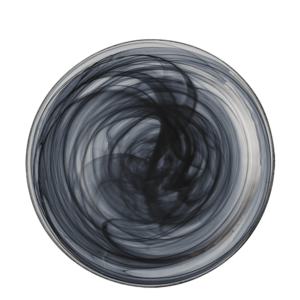 Lapostányér fekete 28 cm - Elements Glass - 321910 kép