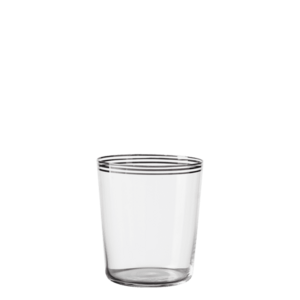 440 ml-es 3 platinaszínű sávval Tumbler poharak – 21st Century Glass - 322197 kép