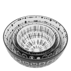 Müzlis tál készlet 3db - Basic Dots Black - 490831 kép