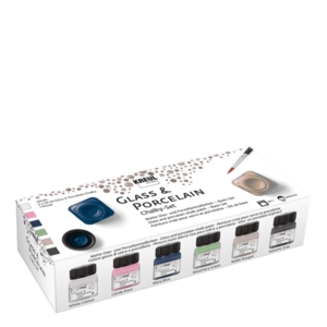 Krétafesték porcelánra és üvegre, 6 db-os készlet – KREUL - 593313 kép
