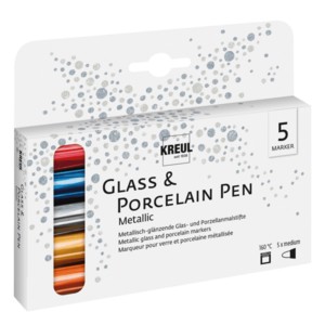 Porcelán- és üvegfestő metálfilctoll, 5 db-os készlet – KREUL - 593316 kép