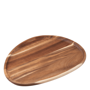 Háromszög formájú, süllyesztett akácfa tálca 35 x 25 cm - FLOW Wooden - 593701 kép