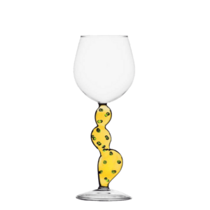 Borospohár sárga kaktusszal - 983061 kép