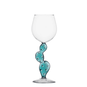 Borospohár türkiz kaktusszal - 983063 kép