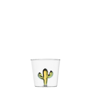 Pohár borostyánzöld kaktusszal 350 ml - 983069 kép
