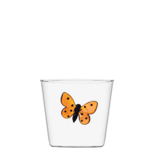 Pohár narancssárga pillangóval 350 ml - 983081 kép