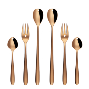 Ajándék készlet szívvel 6 db rózsaarany - Love Evőeszközök - 116445 kép