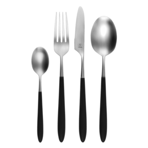 Evőeszköz készlet 24 db - Gaya Exeter szürkésfekete markolat - 130910 kép