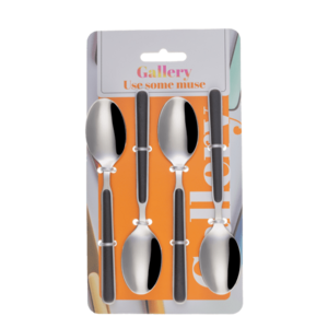 Kávéskanalak készlet 4 db – Gallery fekete - 133966 kép