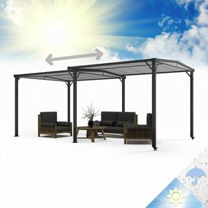 Blumfeldt Pantheon Cortina Solid Sky Expand, pavilon, 3 x 2, 5 x 3 m, alumínium, antracit kép
