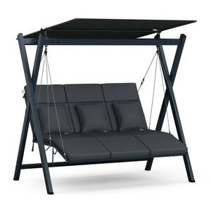 Blumfeldt FlexiSwing, hollywoodi hinta, 3 üléses, állítható háttámla, napellenző, időjárásálló kép