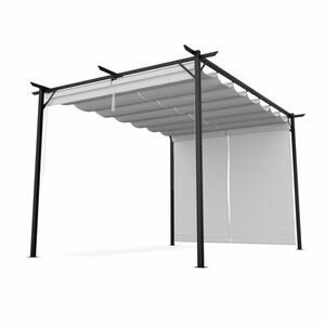 Blumfeldt Pantheon Robust, pergola, 3 x 4 m, oldalsó redőnyökkel, időjárásálló porszórt acél kép